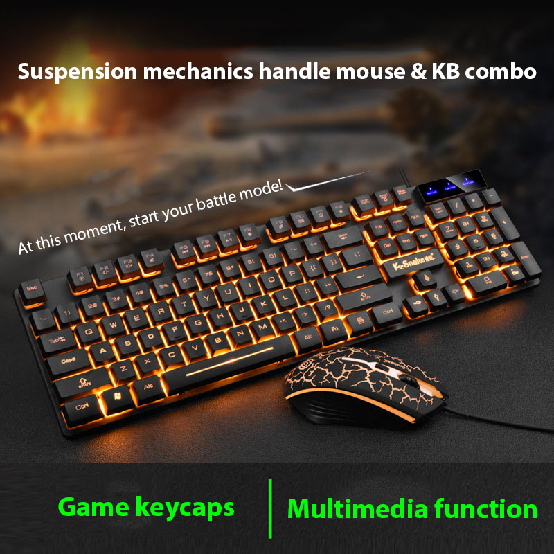 Gaming Keyboard And Mouse Combo Wireless - KM320 Tastatur- und Maus-Set, wasserdichte, leuchtende