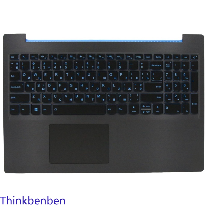 Keyboard Gaming Black - UKR Ukrainische Schwarze Tastatur-Obergehäuse-Handballenauflage für Lenovo