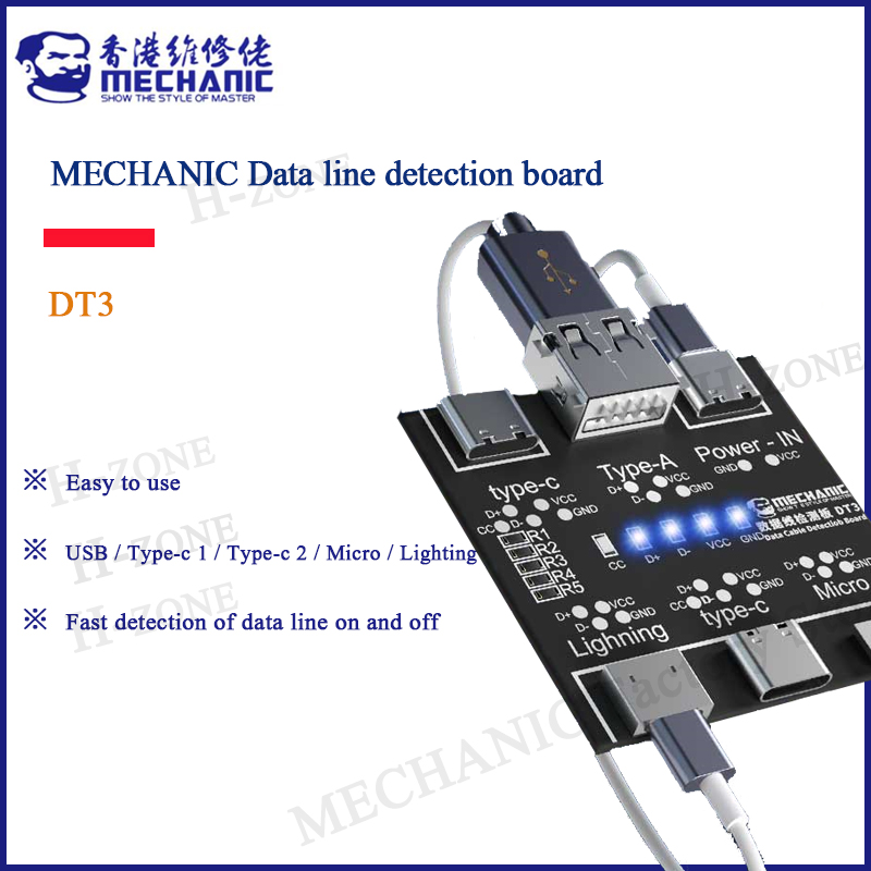 Mechanical Switch Tester - MECHANIC DT3 Datenkabel-Erkennungsplatine, USB-Kabeltester, Kurzschluss-Ein-Aus-Schalterung für
