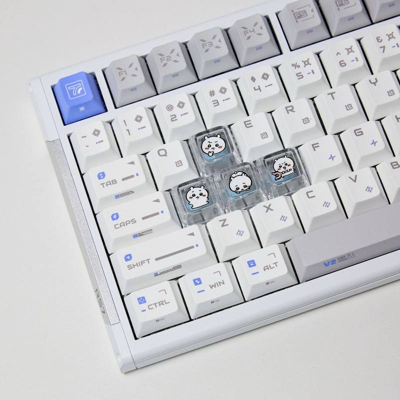 Gaming Keyboard Affordable - Chiikawa 4 Stück handgefertigte transparente PC-Tastenkappen