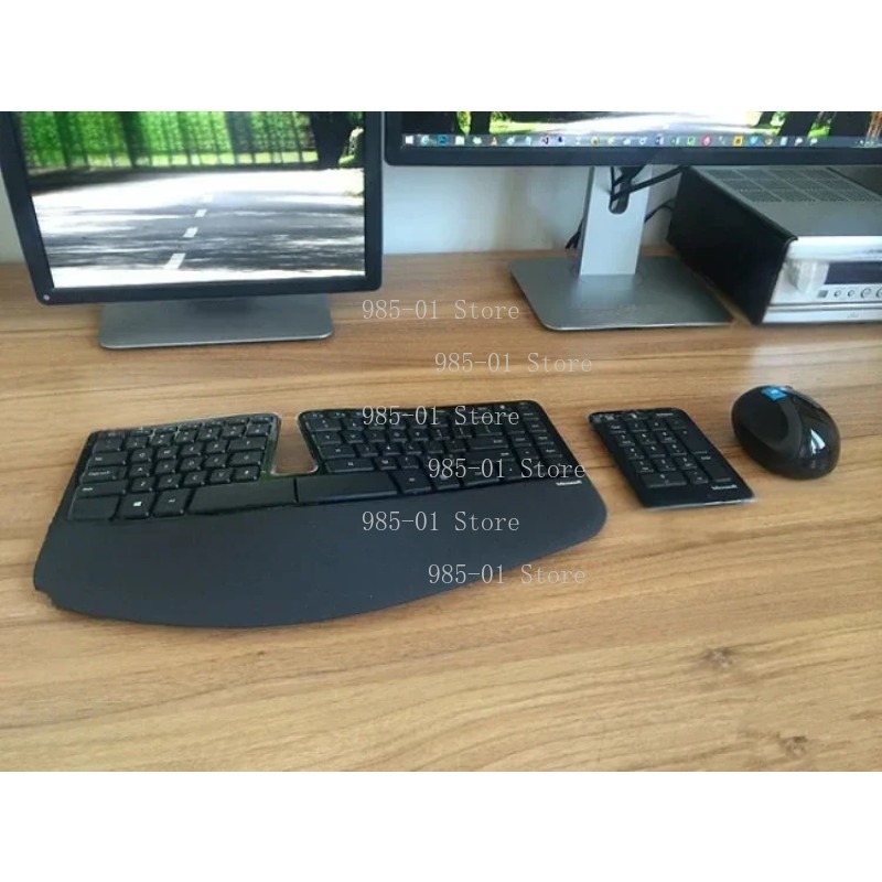 Gaming Keyboard Wireless - Kabelloses Tastatur- und Maus-Set, Ergonomisches Desktop-Combo