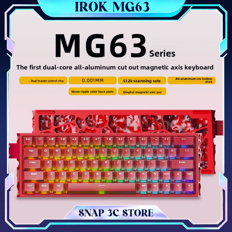 Gaming Keyboard Hall Effect - IROK MG63 CNC Aluminium Magnetische Schalter-Tastatur