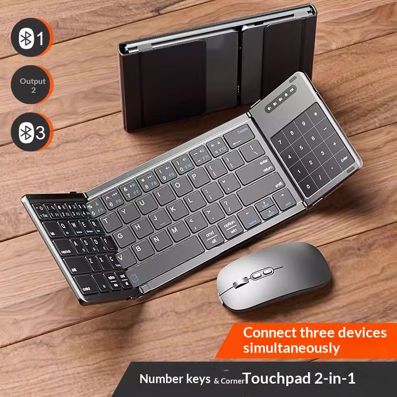 Gaming Keyboard Wireless - Mengzu Tri Fold kabellose Bluetooth-Tastatur mit
