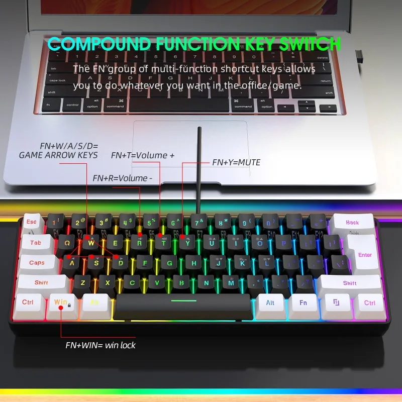 Tastatur und Maus 60% Computer – Gaming Keyboard And Mouse Combo Wireless Bewertung und Preis