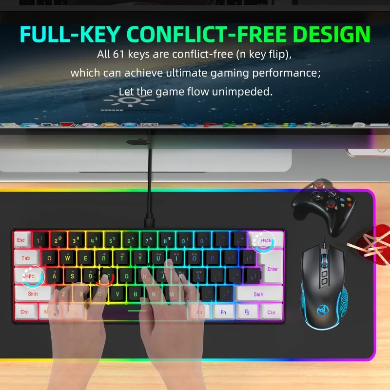 Tastatur und Maus 60% Computer – Gaming Keyboard And Mouse Combo Wireless Bewertung und Preis