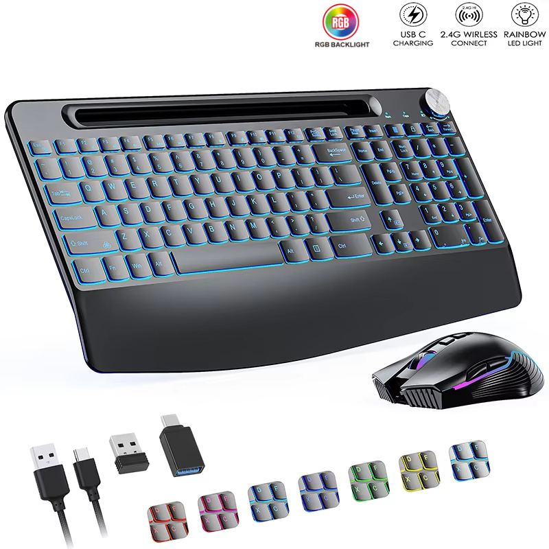 2,4 G & Typ-C kabellose Tastat – Gaming Keyboard And Mouse Combo Wireless Bewertung und Preis