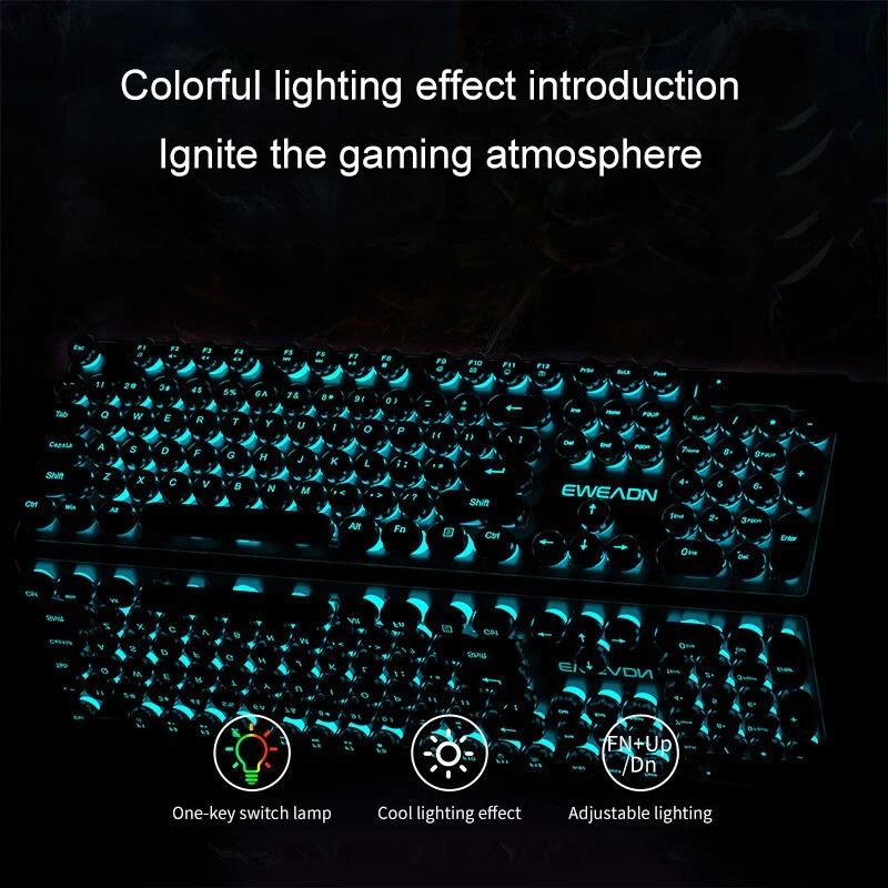 Retro Punk Mechanisches Tastat – Gaming Keyboard Wireless Bewertung und Preis