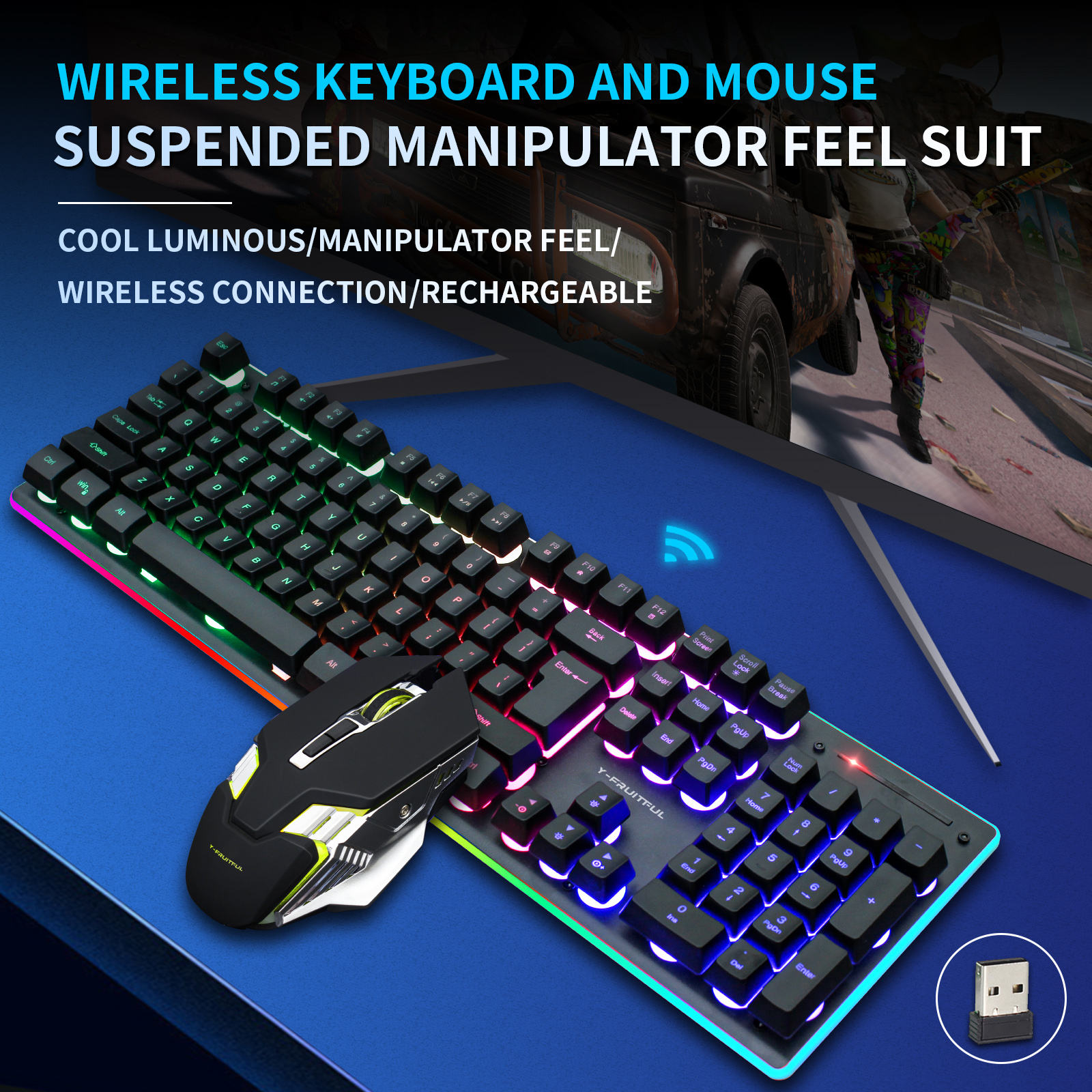 104 Tasten RGB-Computer, kabel – Gaming Keyboard And Mouse Combo Wireless Bewertung und Preis