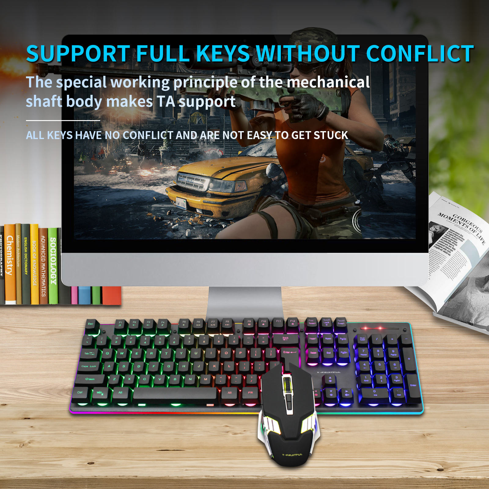 104 Tasten RGB-Computer, kabel – Gaming Keyboard And Mouse Combo Wireless Bewertung und Preis
