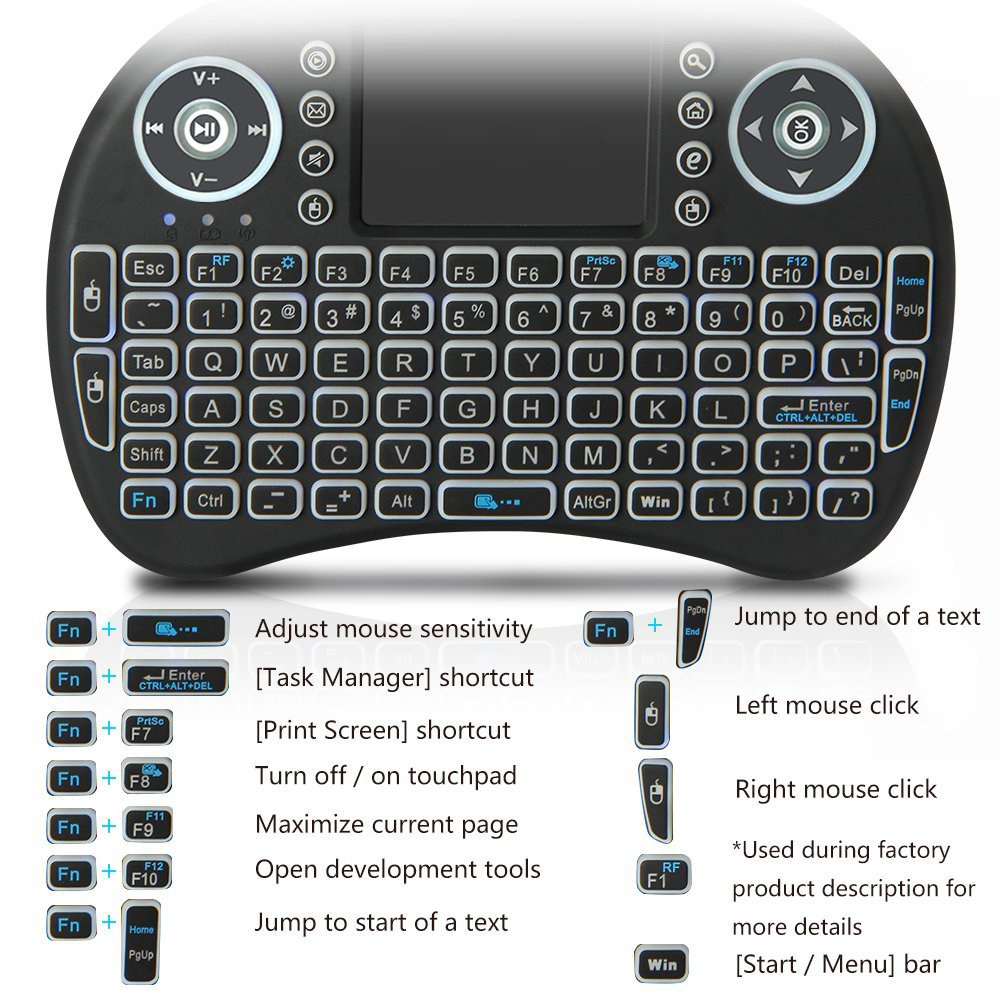 Mini-Funktastatur mit Hintergr – Gaming Keyboard And Mouse Combo Wireless Bewertung und Preis