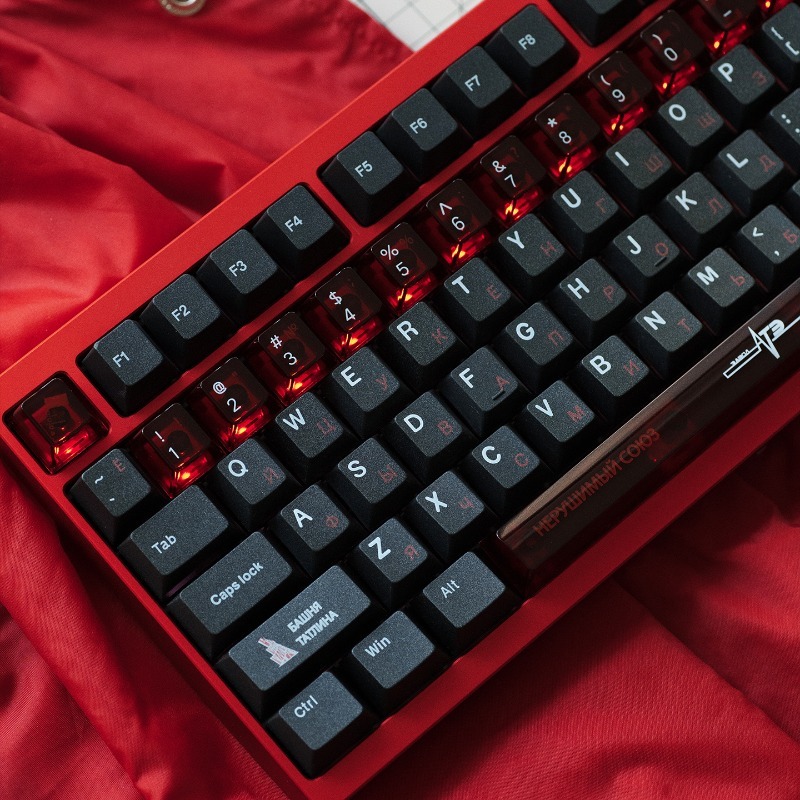 Tastenkappen-Set mit sowjetisc – Keyboard Gaming Black Bewertung und Preis